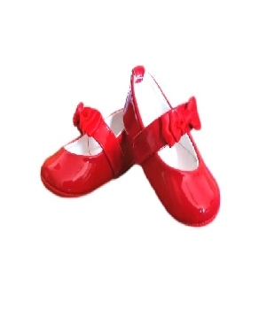 Imagen de Zapatitos para bebe tipo charol talla 9 a 12 rojos